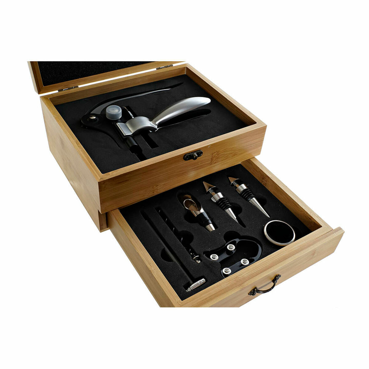 Wine Accessories Set — Bamboo & Stainless Steel