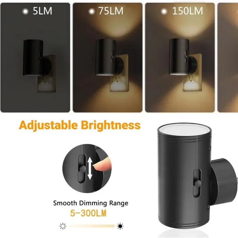 Cylindrical Plug-In LED Night Light - Soft ambient glow for calm, cozy evenings