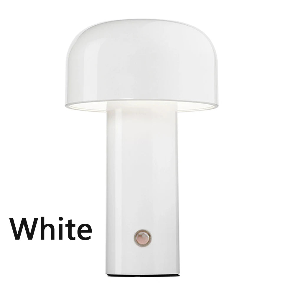 Italian Mushroom Table Lamp Portable Wireless Touch Rechargeable Night Lamp USB Desk Lamp Desktop Decoration Bedroom Night Light