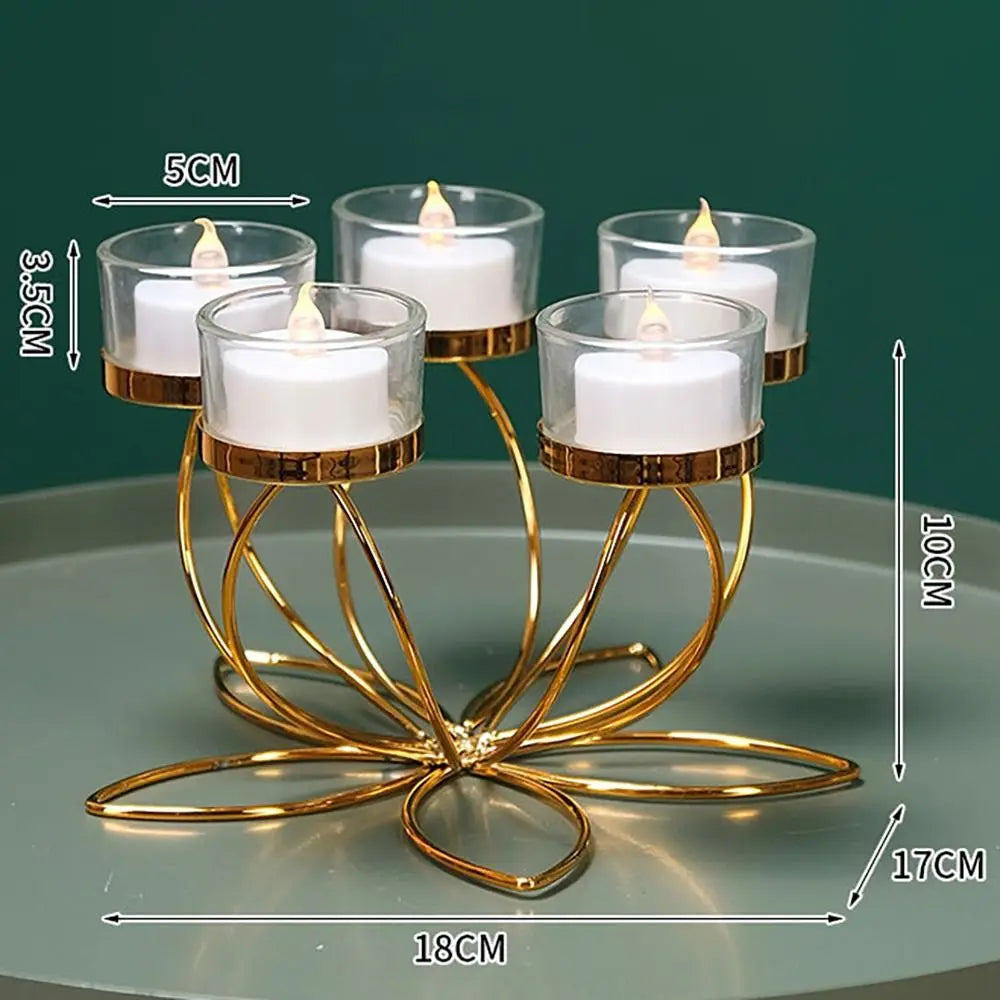 Metal Candlestick Holder – Golden light for quiet, graceful moments