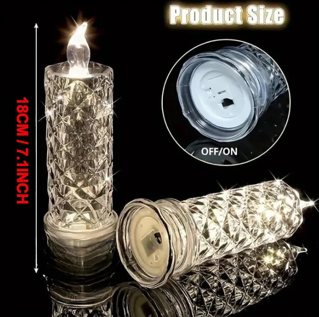 Rose LED Flameless Candle – Warm Glow, Endless Romance