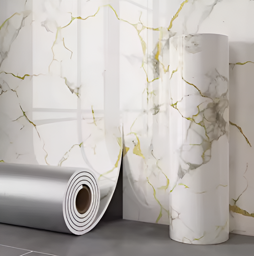 Thick Foam Marble Wallpaper – Soft Texture, Lasting Elegance