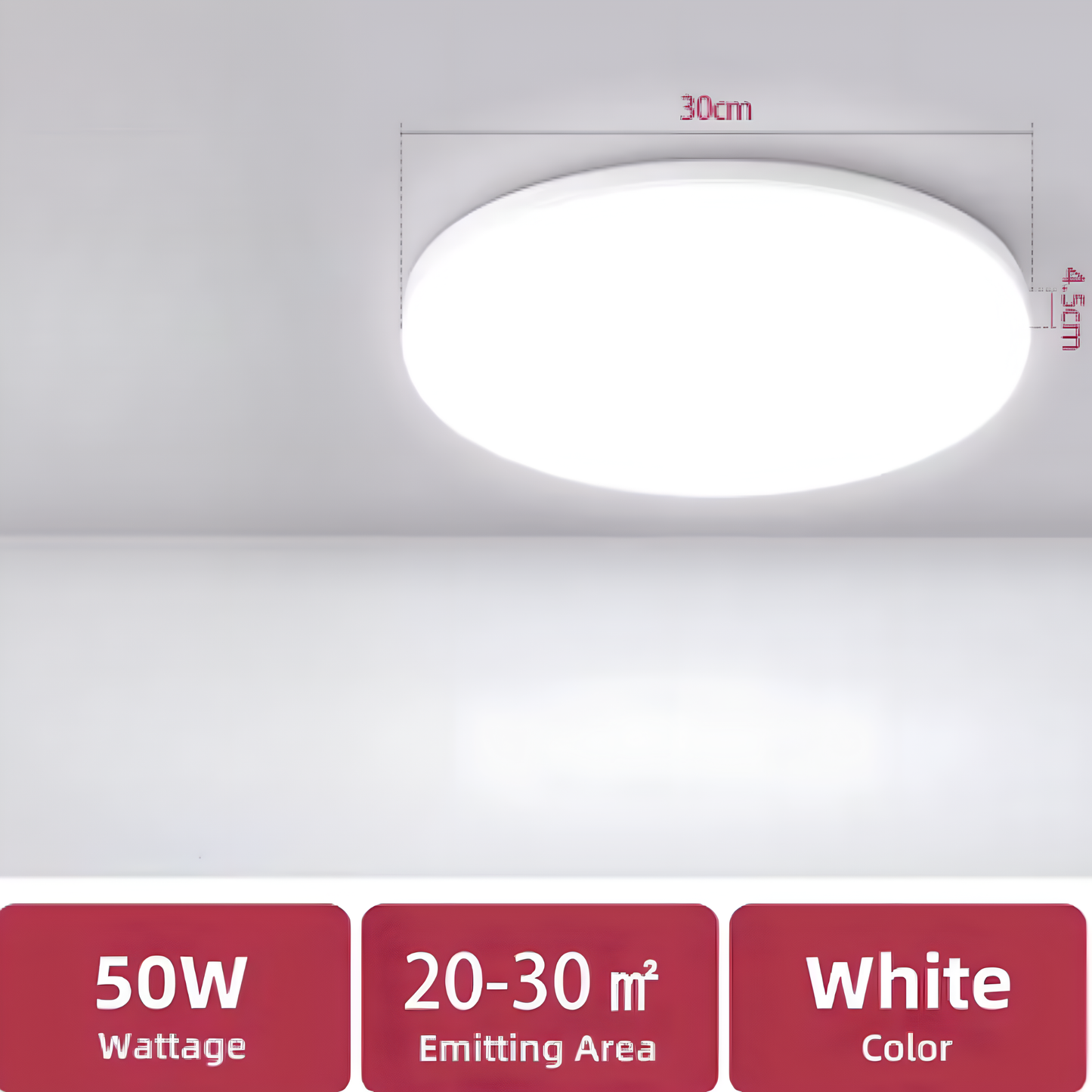 Moderne LED-plafondlamp – Slank, helder en waterdicht ontwerp