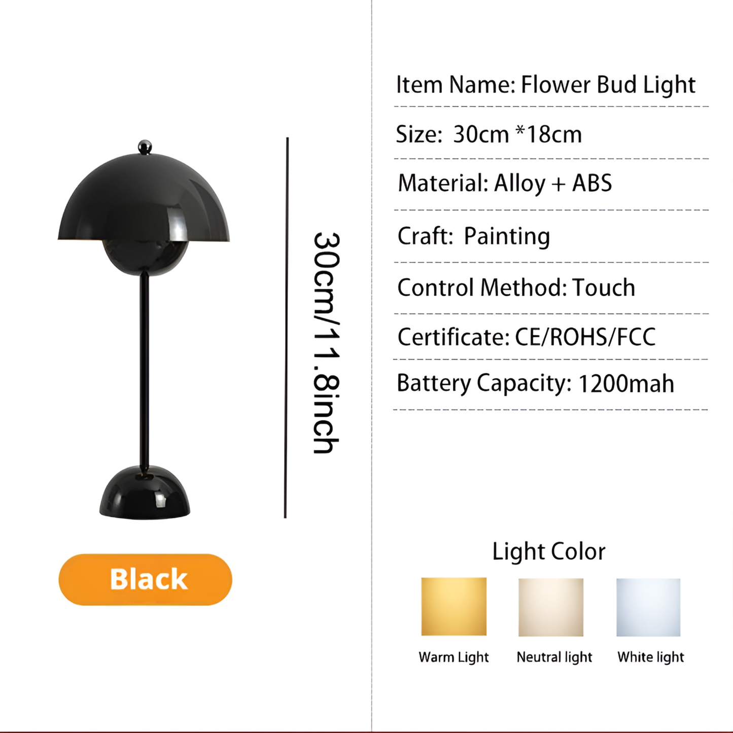 Oplaadbare tafellamp in de vorm van een bloemknop – Zachte, bloeiende gloed voor rustige, moderne ruimtes