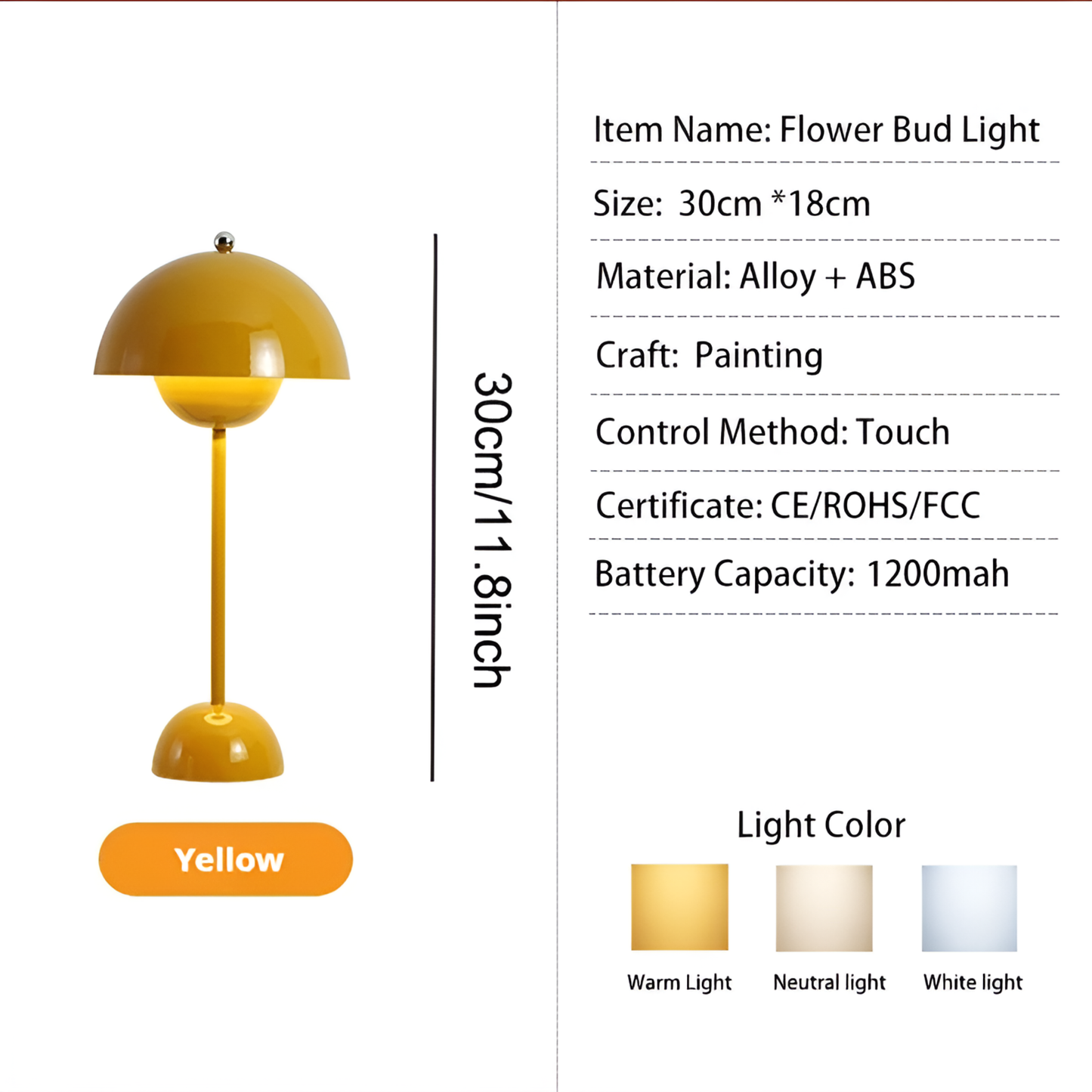 Oplaadbare tafellamp in de vorm van een bloemknop – Zachte, bloeiende gloed voor rustige, moderne ruimtes