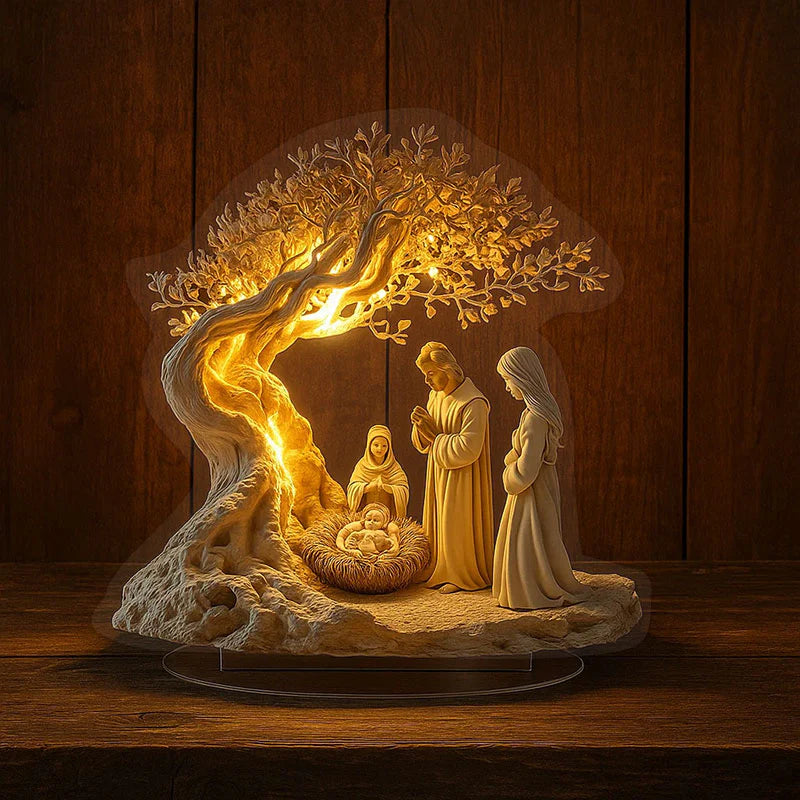 Jesus Tree of Life Desktop Ornament – Quiet symbol of faith, family, renewal