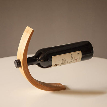 Gravity Bamboo Wine Holder