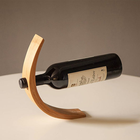 Gravity Bamboo Wine Holder
