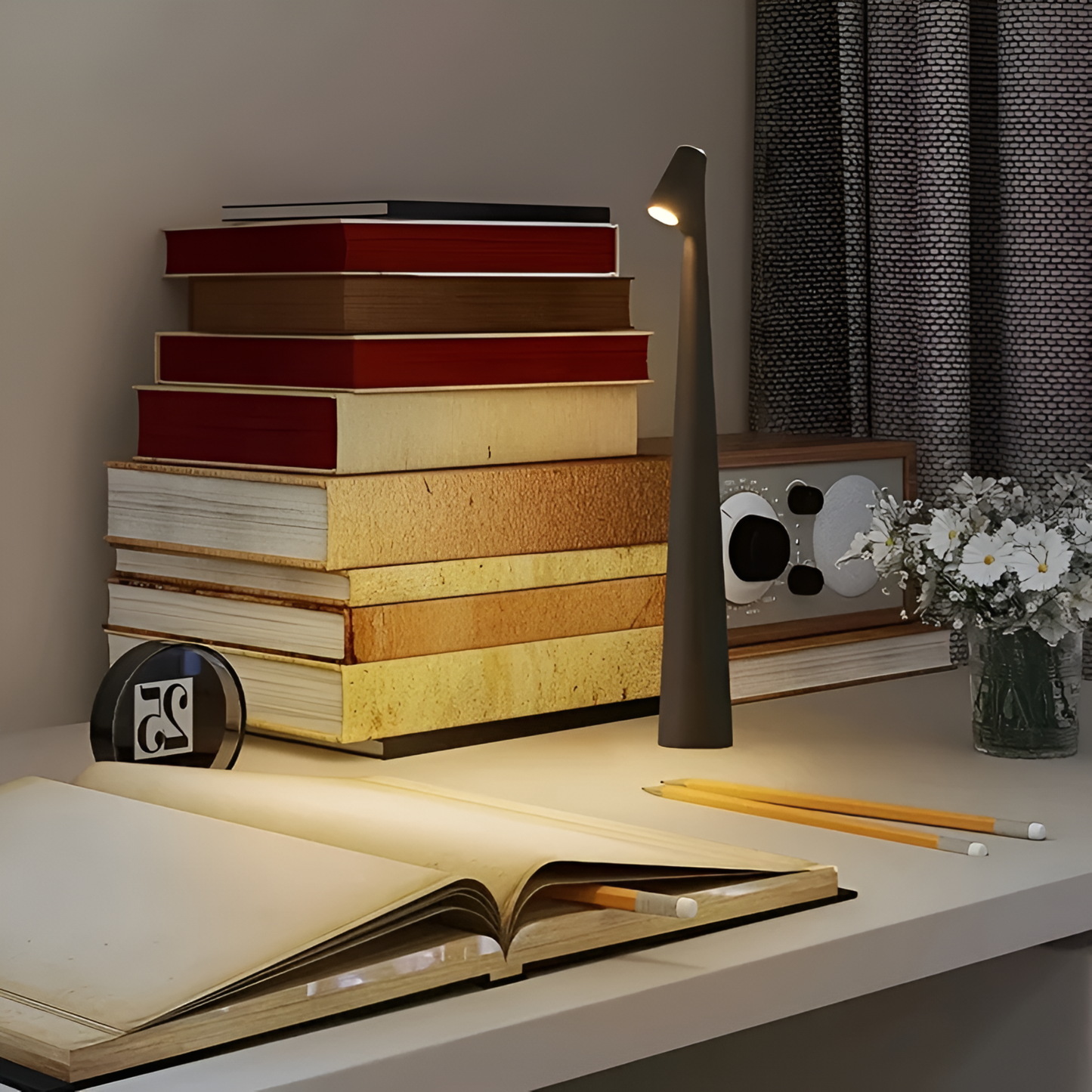 Draadloze LED-bureaulamp – met aanraakbediening en warm sfeervol licht