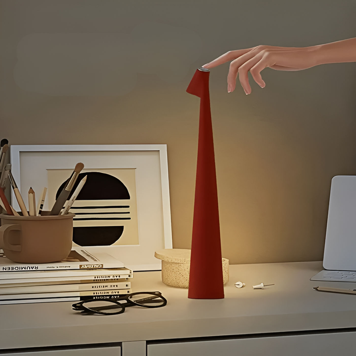 Draadloze LED-bureaulamp – met aanraakbediening en warm sfeervol licht