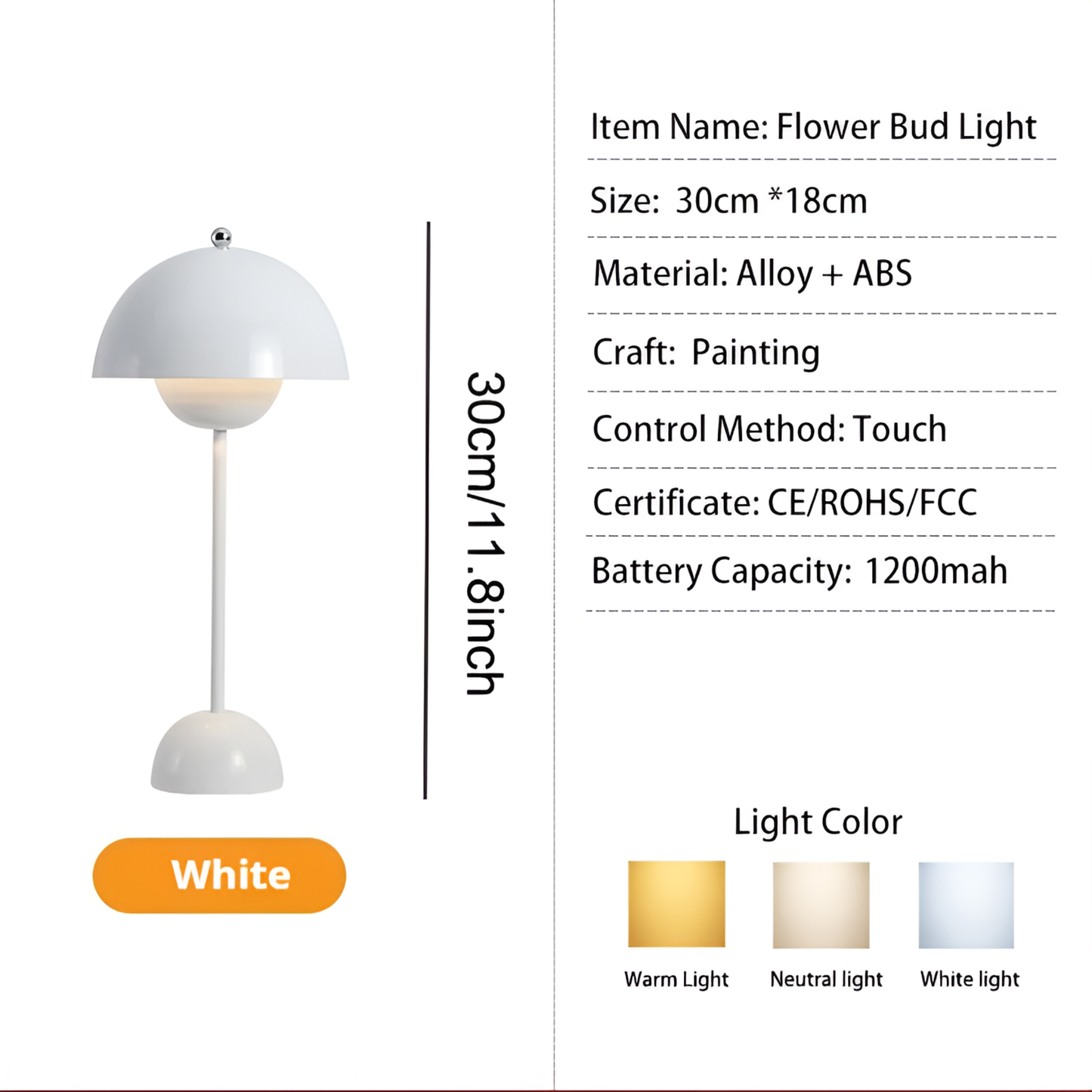 Oplaadbare tafellamp in de vorm van een bloemknop – Zachte, bloeiende gloed voor rustige, moderne ruimtes