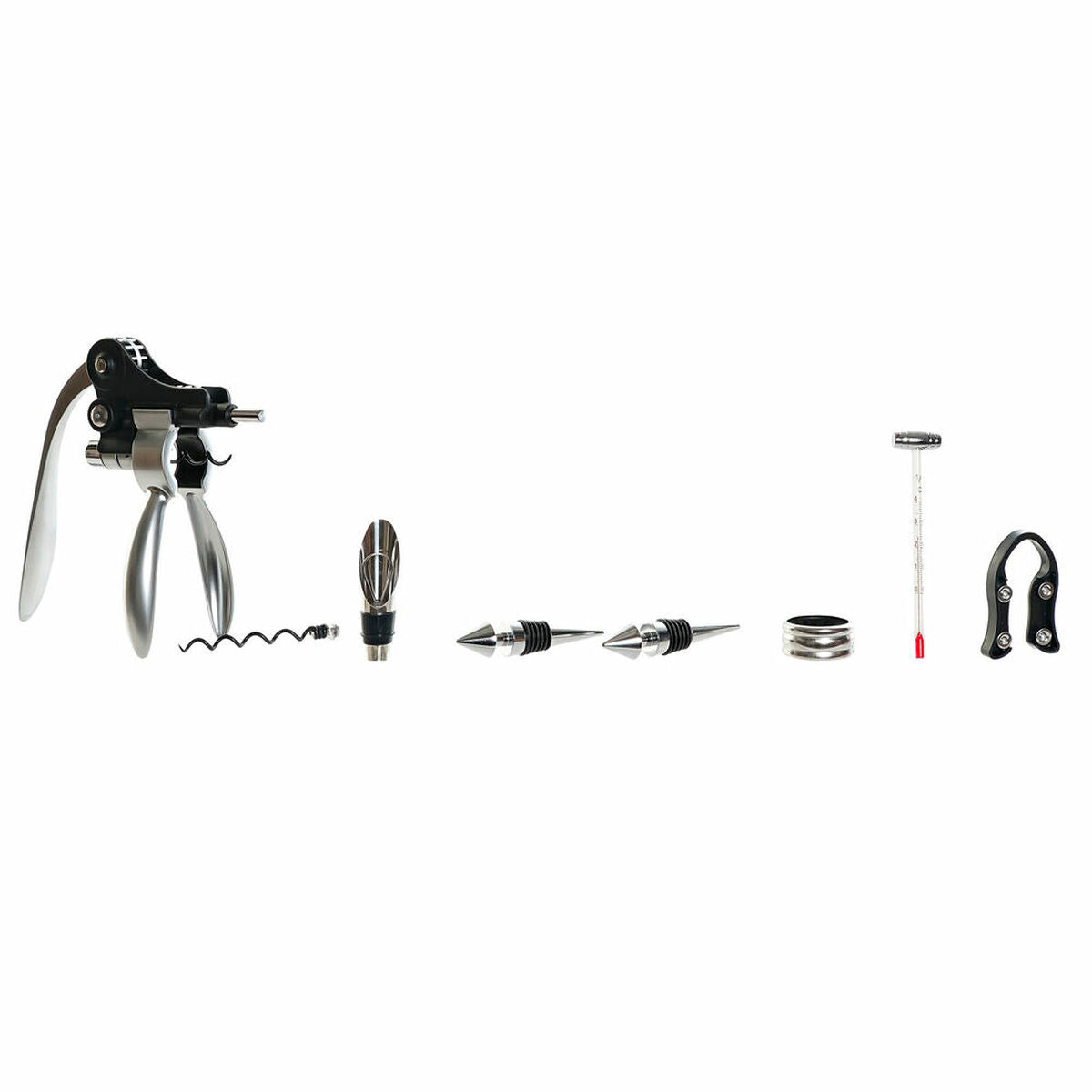 Wine Accessories Set — Bamboo & Stainless Steel