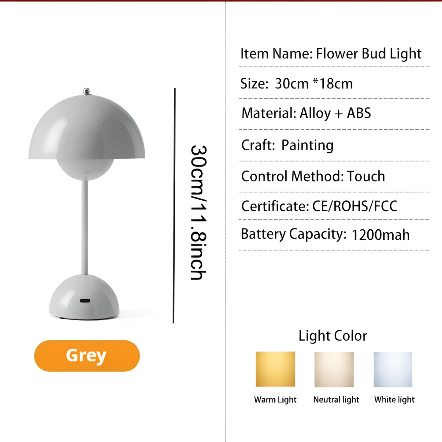 Oplaadbare tafellamp in de vorm van een bloemknop – Zachte, bloeiende gloed voor rustige, moderne ruimtes