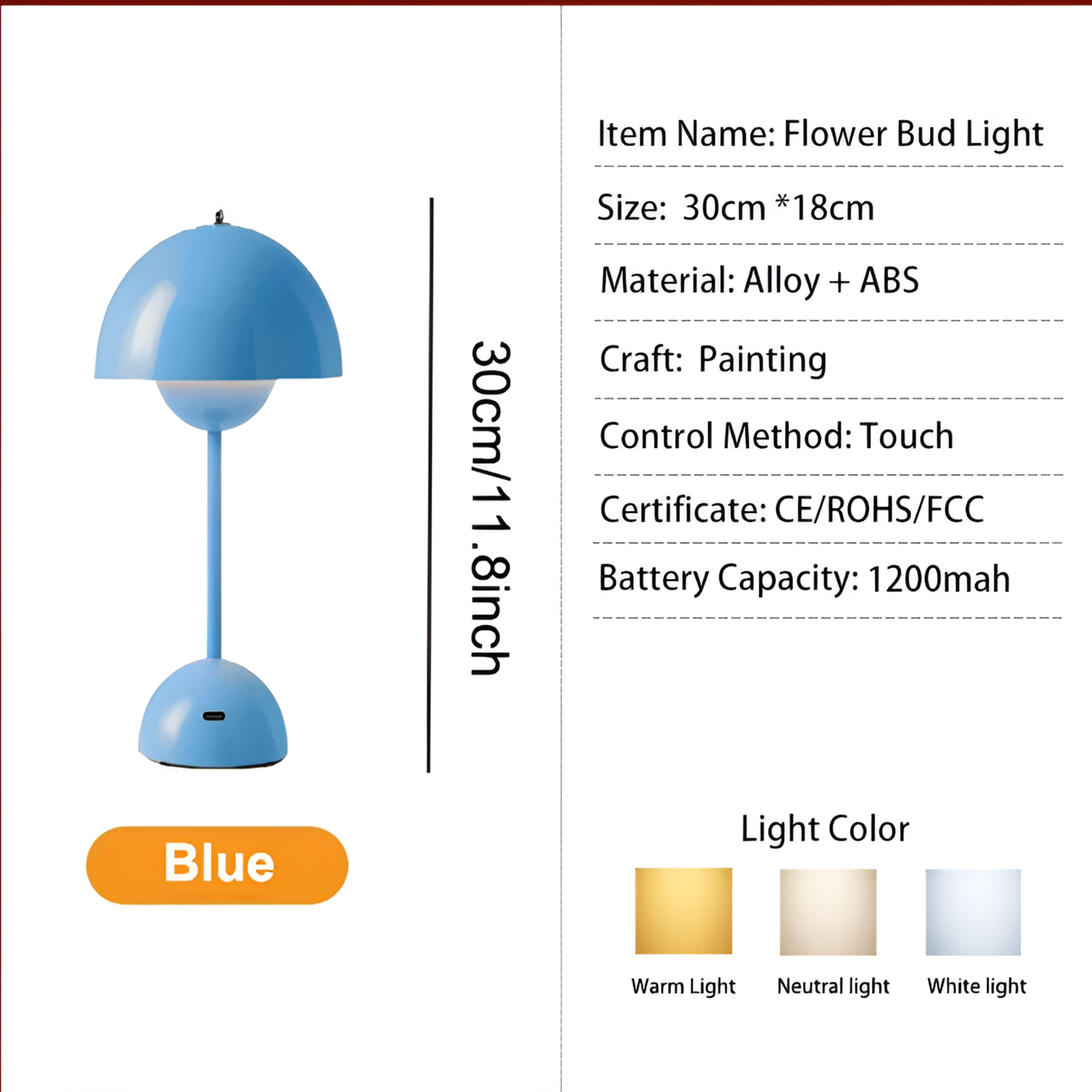 Oplaadbare tafellamp in de vorm van een bloemknop – Zachte, bloeiende gloed voor rustige, moderne ruimtes