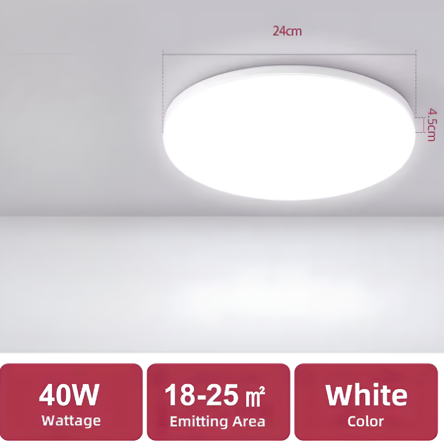 Moderne LED-plafondlamp – Slank, helder en waterdicht ontwerp