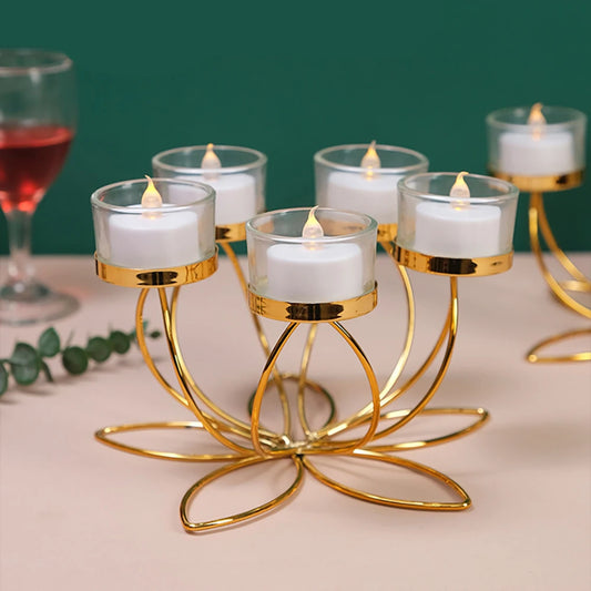 Metal Candlestick Holder – Golden light for quiet, graceful moments