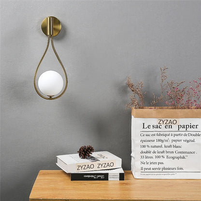 Nordic Gold Globe Wall Lamp – Gentle light for modern interiors