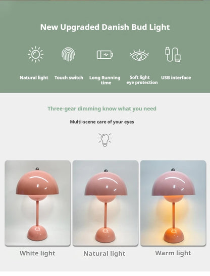 Rechargeable Flower Bud Table Lamp – Soft blooming glow for calm modern spaces