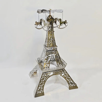 Eiffel Tower Rotating Candle Holder – Parisian light, gentle motion, timeless romance