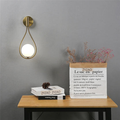 Nordic Gold Globe Wall Lamp – Gentle light for modern interiors