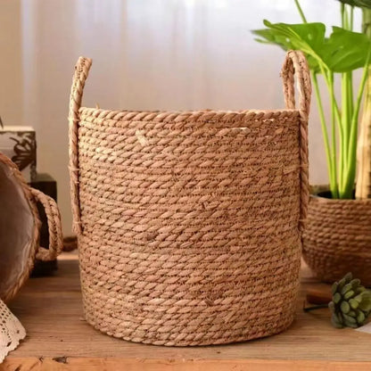 Nordic Straw Storage Basket – Gentle form, natural calm for green spaces