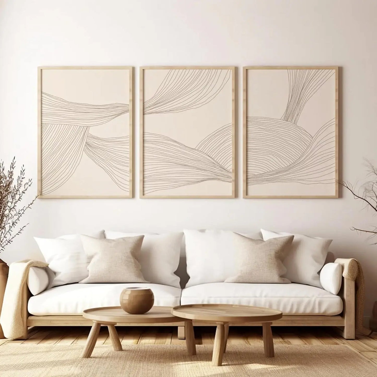 Modern Abstract Wall Art Set – Calm geometry in soft, timeless tones