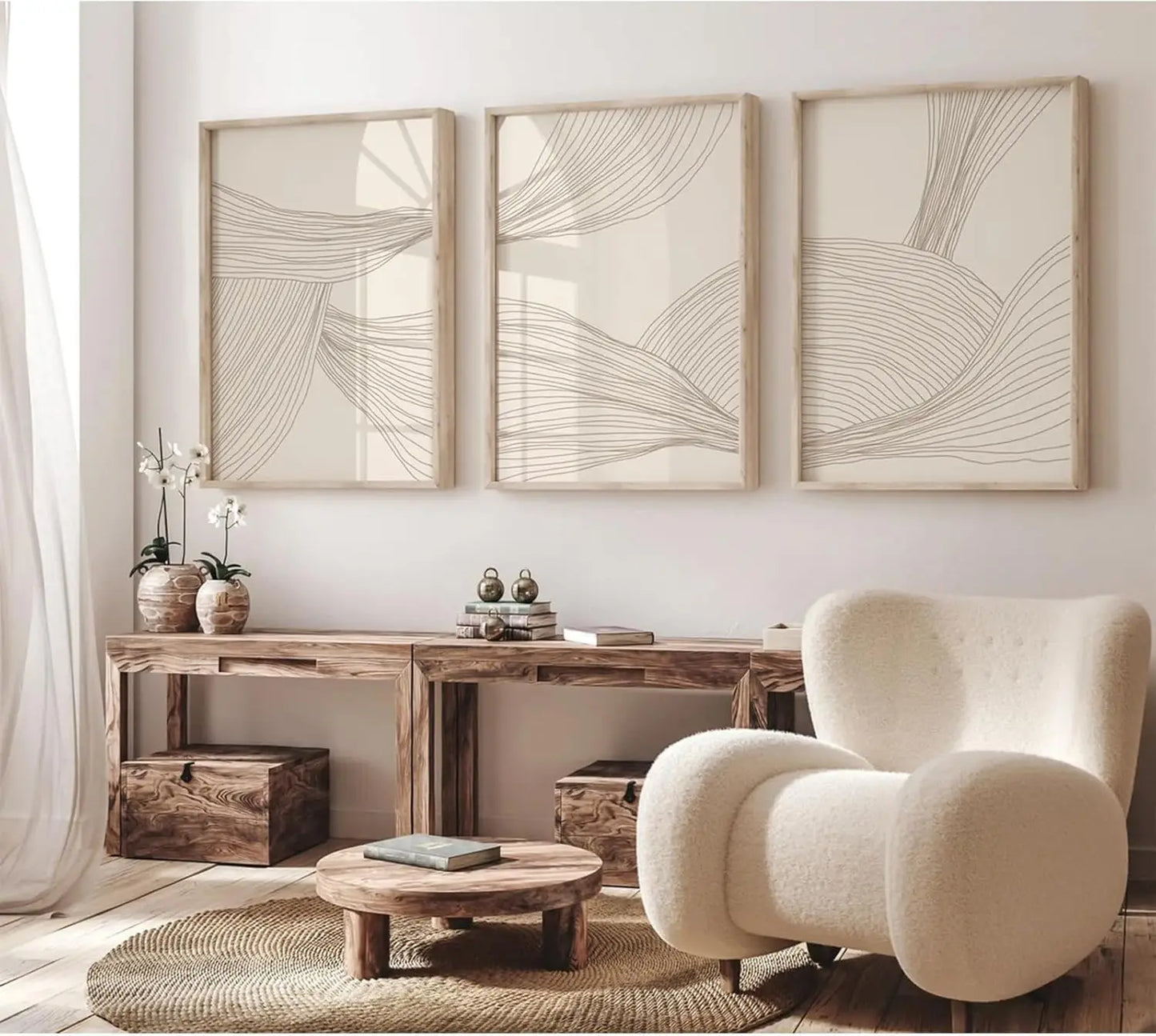 Modern Abstract Wall Art Set – Calm geometry in soft, timeless tones