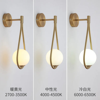Nordic Gold Globe Wall Lamp – Gentle light for modern interiors