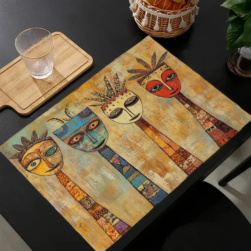 Faces of Africa Placemats – Artful dining, inspired by heritage