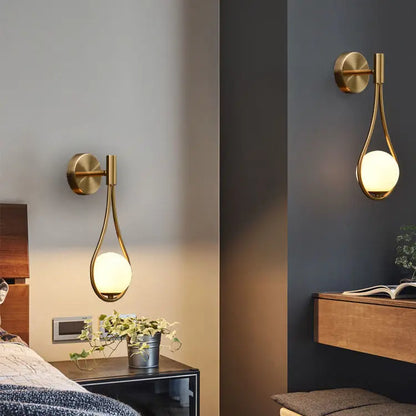 Nordic Gold Globe Wall Lamp – Gentle light for modern interiors