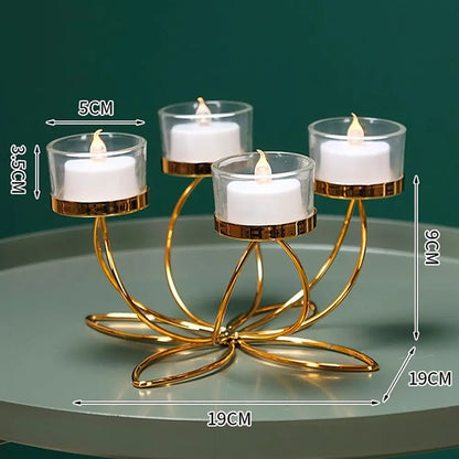 Metal Candlestick Holder – Golden light for quiet, graceful moments