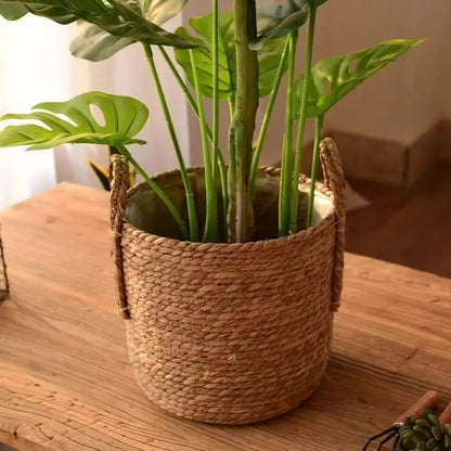 Nordic Straw Storage Basket – Gentle form, natural calm for green spaces