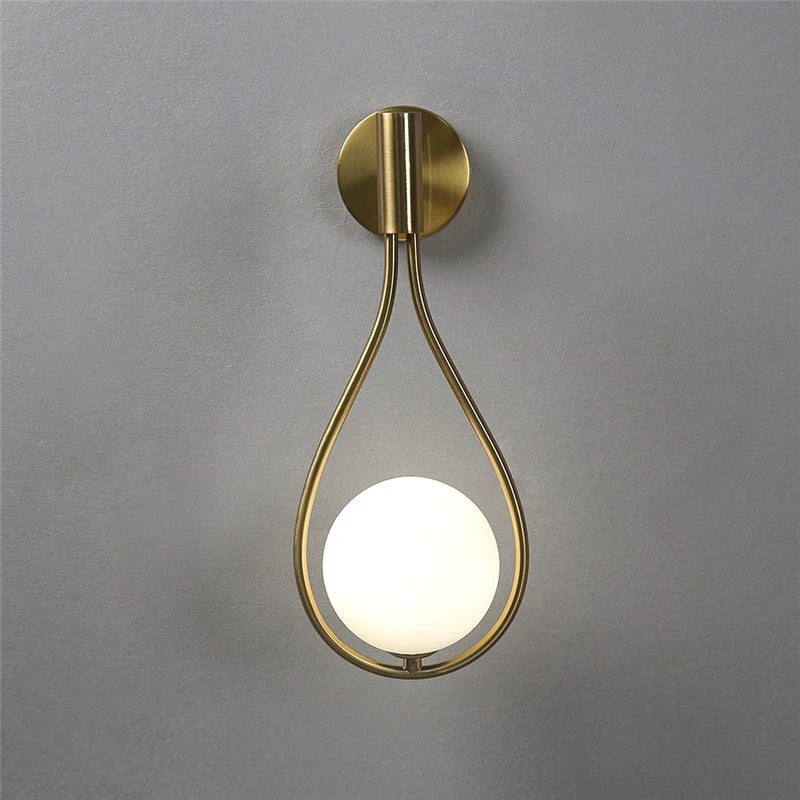 Nordic Gold Globe Wall Lamp – Gentle light for modern interiors