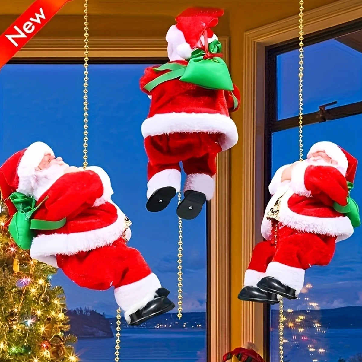 Climbing Santa Ornament – A playful touch of holiday cheer