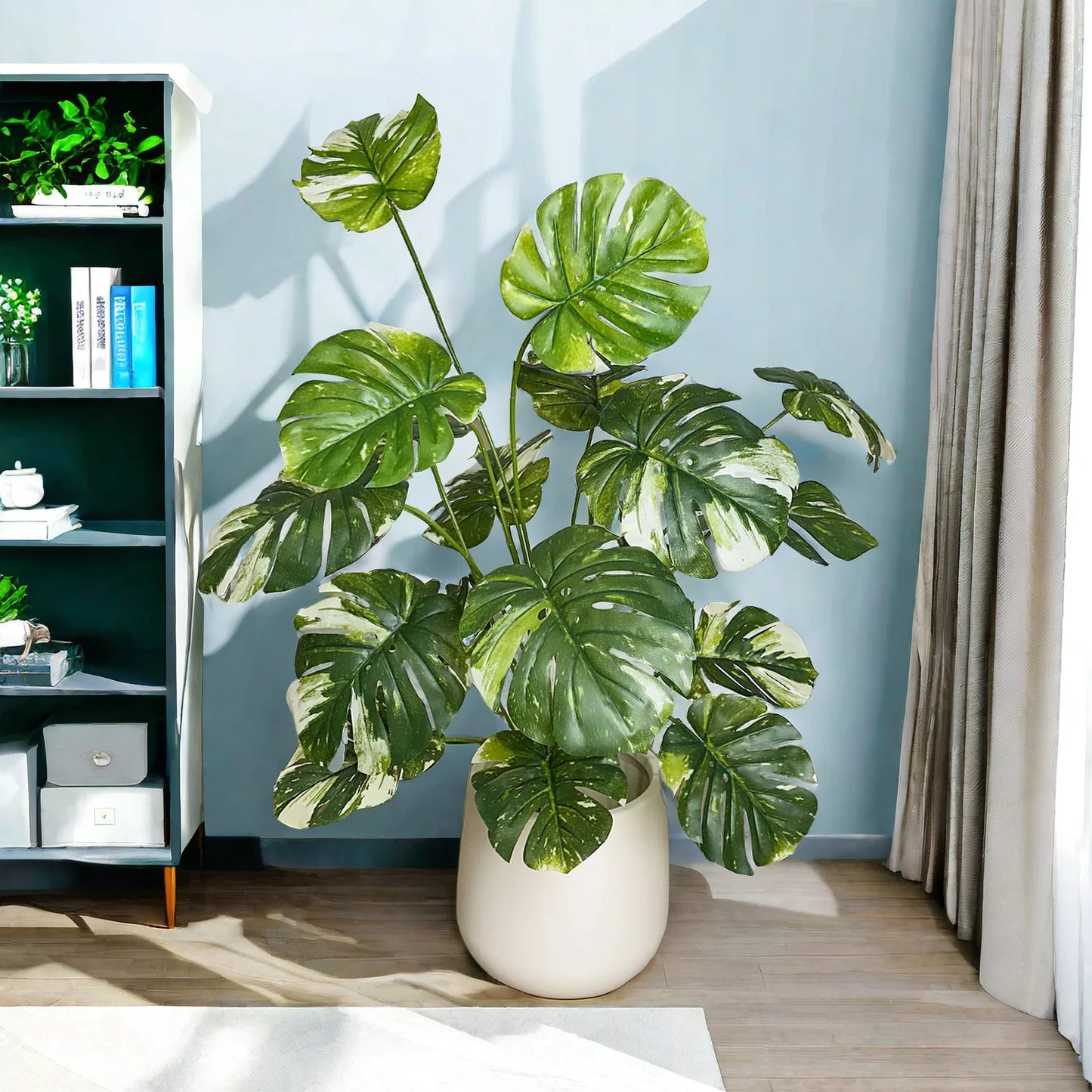 Artificial Monstera Plant - Potted Indoor Decor for Home and Office