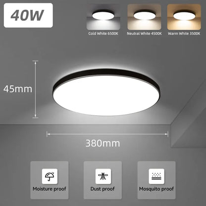 Modern LED Ceiling Lamp – Slim, Bright & Waterproof Design