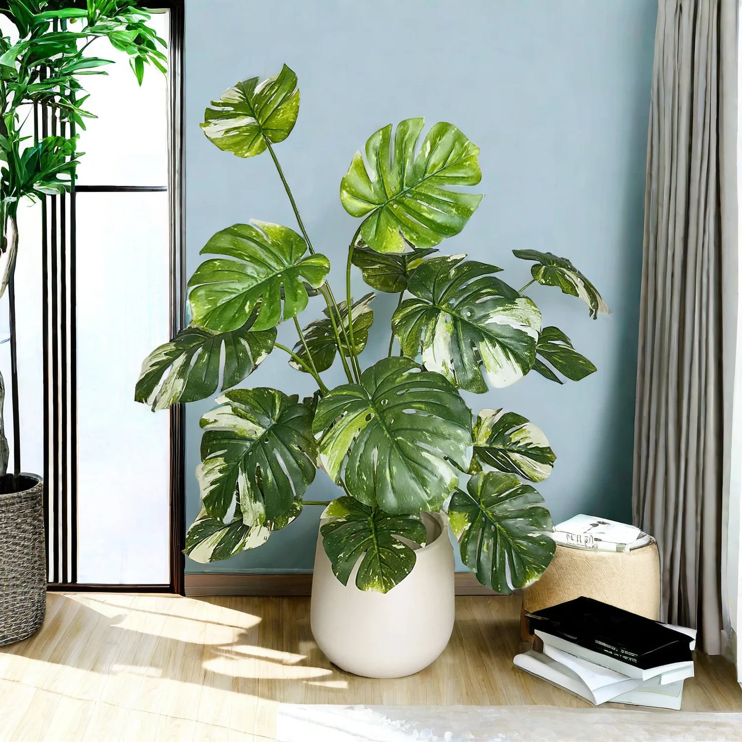 Artificial Monstera Plant - Potted Indoor Decor for Home and Office