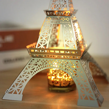 Eiffel Tower Rotating Candle Holder – Parisian light, gentle motion, timeless romance