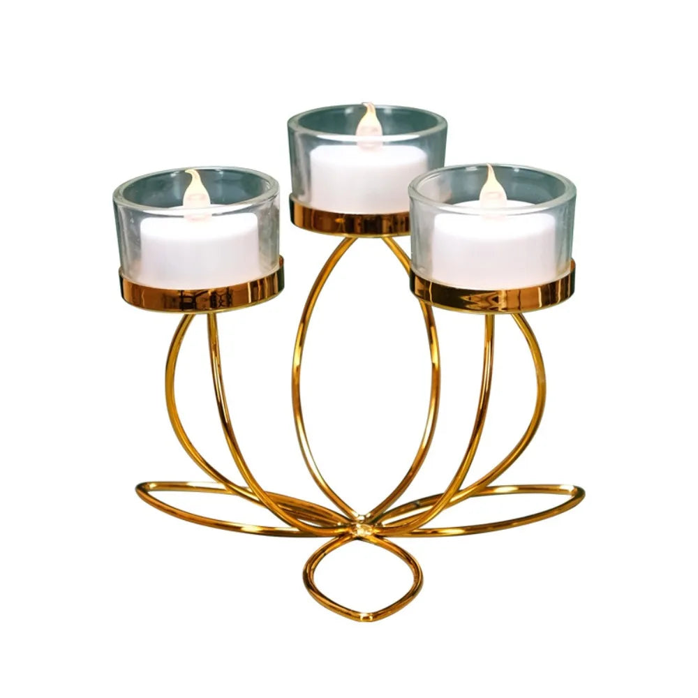 Metal Candlestick Holder – Golden light for quiet, graceful moments