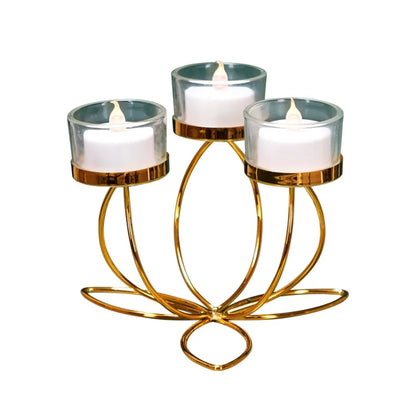 Metal Candlestick Holder – Golden light for quiet, graceful moments