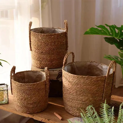 Nordic Straw Storage Basket – Gentle form, natural calm for green spaces