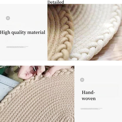 Hand-Woven Jute & Cotton Floor Mat – Natural texture, quiet simplicity for every room