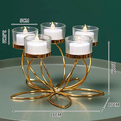 Metal Candlestick Holder – Golden light for quiet, graceful moments
