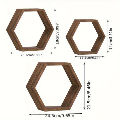 Hexagon Floating Wall Shelf – Quiet symmetry for thoughtful spaces