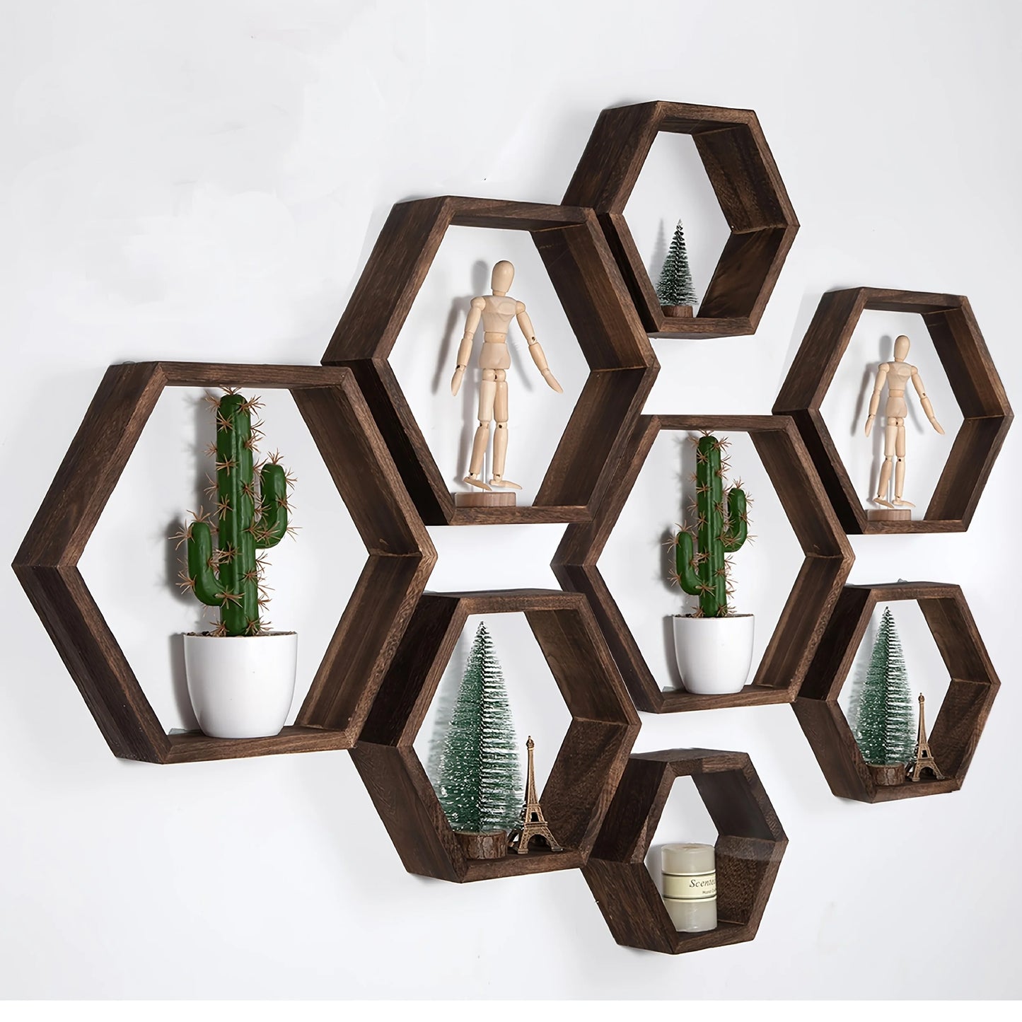 Hexagon Floating Wall Shelf – Quiet symmetry for thoughtful spaces