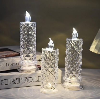 Rose LED Flameless Candle – Warm Glow, Endless Romance