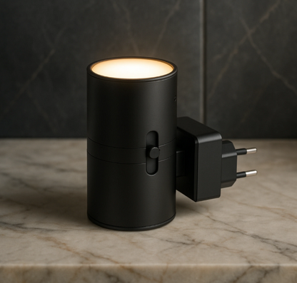Cylindrical Plug-In LED Night Light - Soft ambient glow for calm, cozy evenings