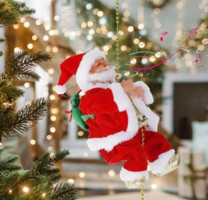 Climbing Santa Ornament – A playful touch of holiday cheer