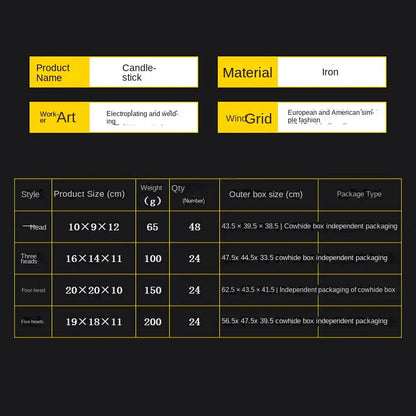 Metal Candlestick Holder – Golden light for quiet, graceful moments