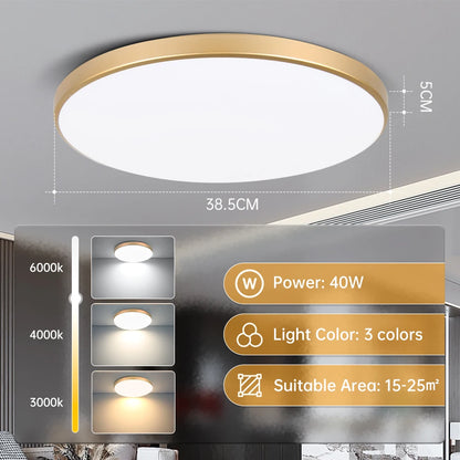 Modern LED Ceiling Lamp – Slim, Bright & Waterproof Design